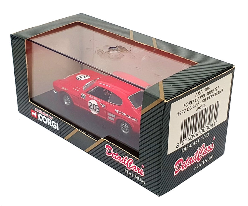 Detail Cars 1/43 Scale ART306 - 1972 Ford Capri 3000 GT Coupe Silverstone