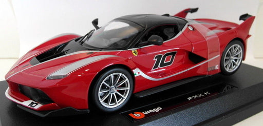 Burago 1/24 Scale Diecast - 18-26301 Ferrari FXX K #10 Red / Black Supercar