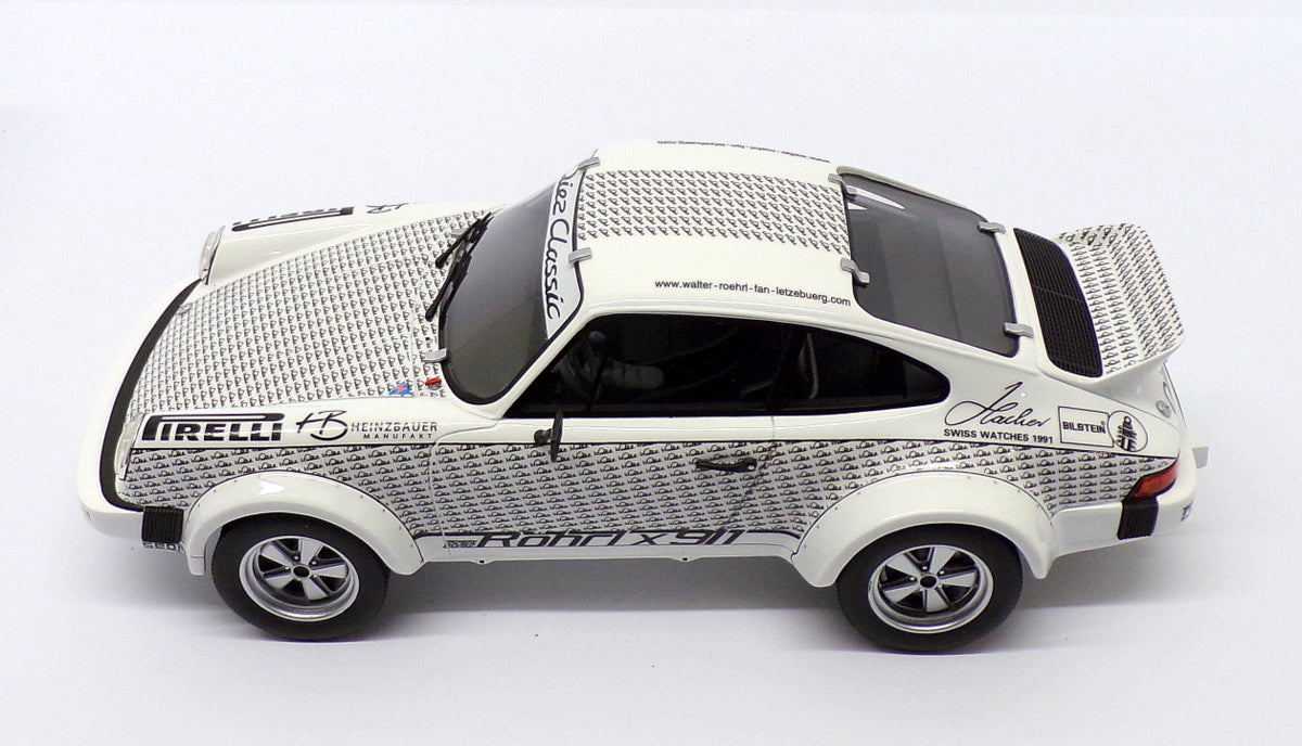 Schuco 1/18 Scale 450025100 - Porsche 911 Röhrl x 911 - Black/White