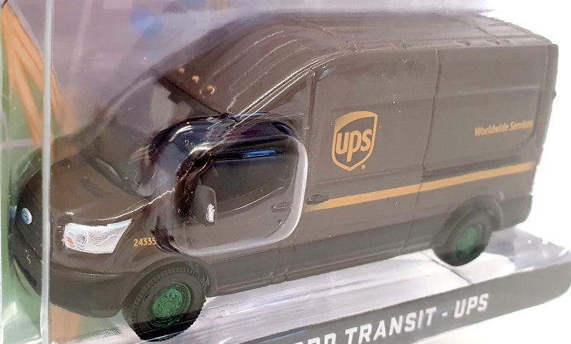 Greenlight 1/64 Scale Model Van 530106 - 2019 Ford Transit UPS Chase Van - Brown