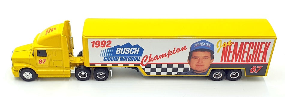 Ertl 1/64 Scale 3217 GMC Truck & Trailer 1992 Busch Grand Ntl Winner J.Nemecheck