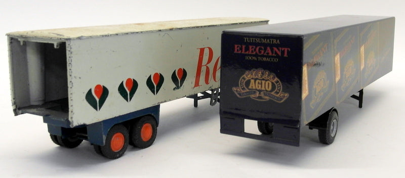 Lion Toys 1/50 Scale Diecast No.36 2x Truck Box trailer Remia + Agio