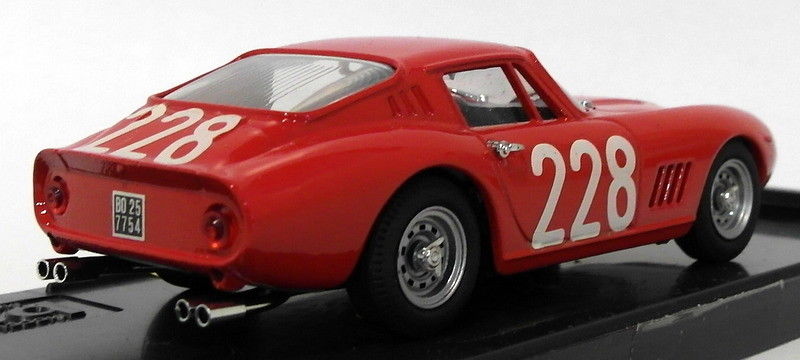 Box Model 1/43 Scale Diecast 8430 - Ferrari 275 GTB/4 #228 Targa Florio1966 Red