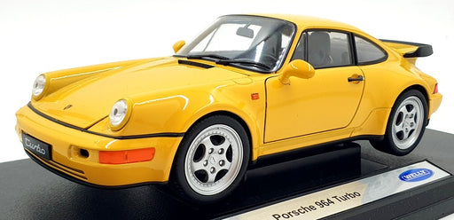 Welly 1/18 Scale Diecast 18026W - Porsche 964 Turbo - Yellow