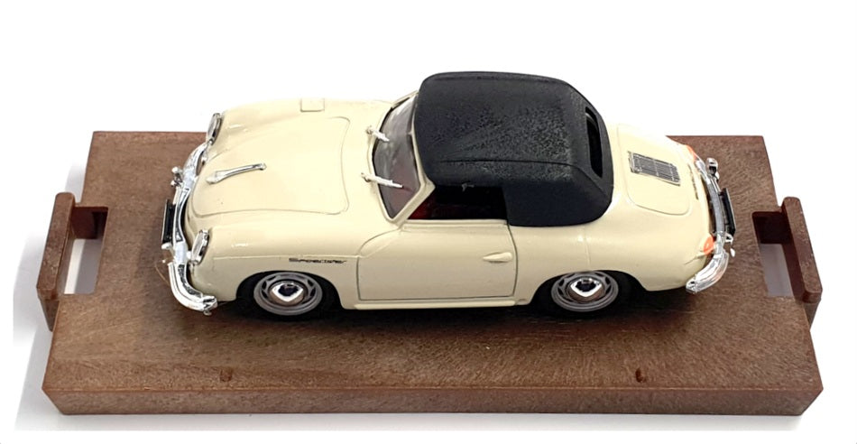 Brumm 1/43 Scale Diecast R118 - 1950 Porsche 356 Cabriolet - Ivory/Black