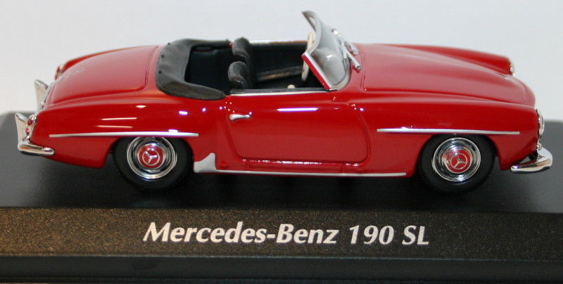 Maxichamps 1/43 Scale Diecast 940 033131 - Mercedes Benz 190 SL 1955 - Red