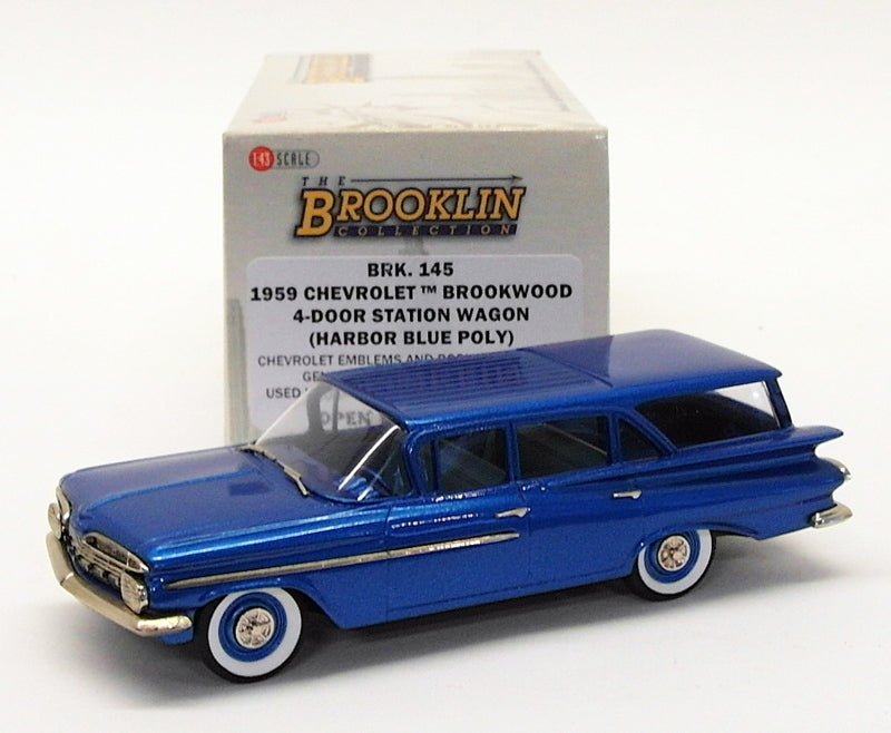 Brooklin 1/43 Scale BRK145 - 1959 Chevrolet Brookwood 4-Dr Stn Wagon Harbor Blue