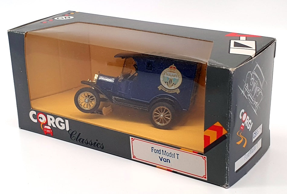 Corgi 9cm Long Diecast C865/14 - Ford Model T Van - Blue