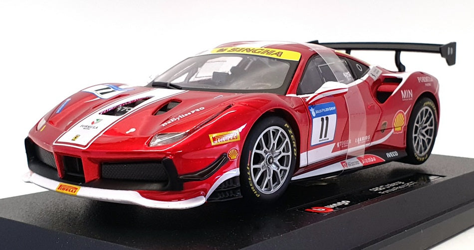 Burago 1/24 Scale 18-26308 - Ferrari 488 Formula Racing 2017 - Red #11