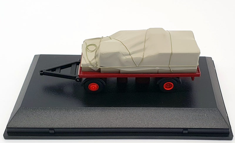 Oxford Diecast 1/76 Scale 76CTR002 - Canvassed Trailer - Maroon/Red