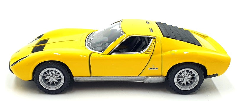 Kinsmart 1/34 Scale Diecast Pull Back & Go KT5390D - Lamborghini Miura Yellow