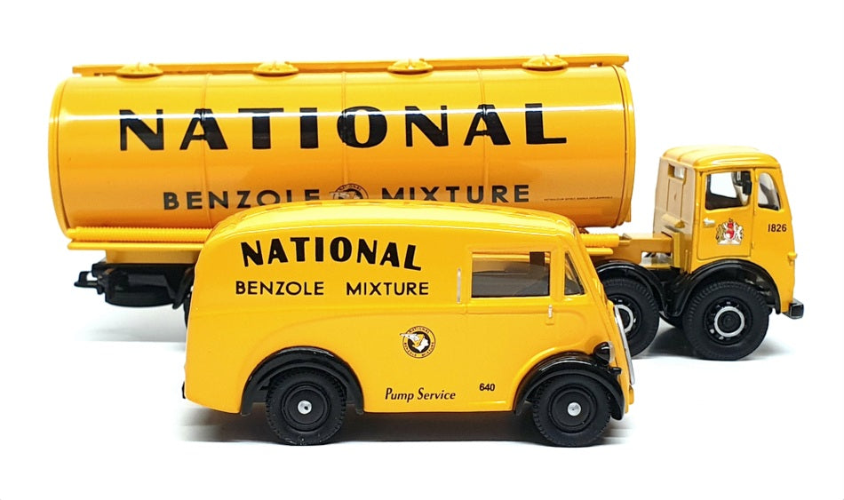 Corgi 1/50 Scale 31002 Foden FG Cylindrical Tanker & Morris J Van - Ntl Benzole