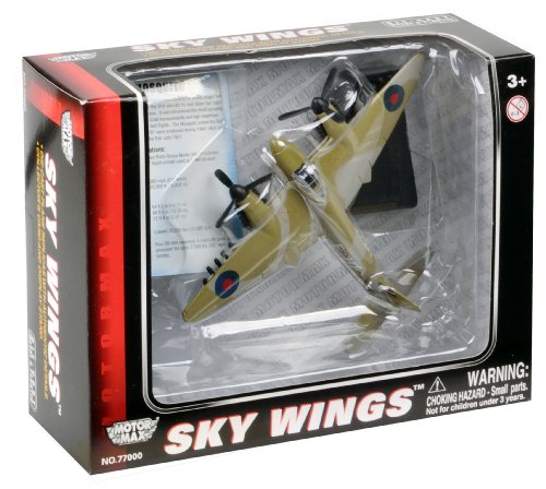 Motormax Skywings 1/100 Scale 77030 - Mosquito With Display Stand
