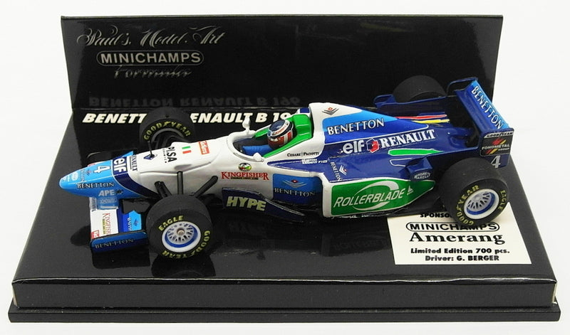 Minichamps 1/43 Scale 430 960054 - F1 Benetton Renault B 196 - G.Berger