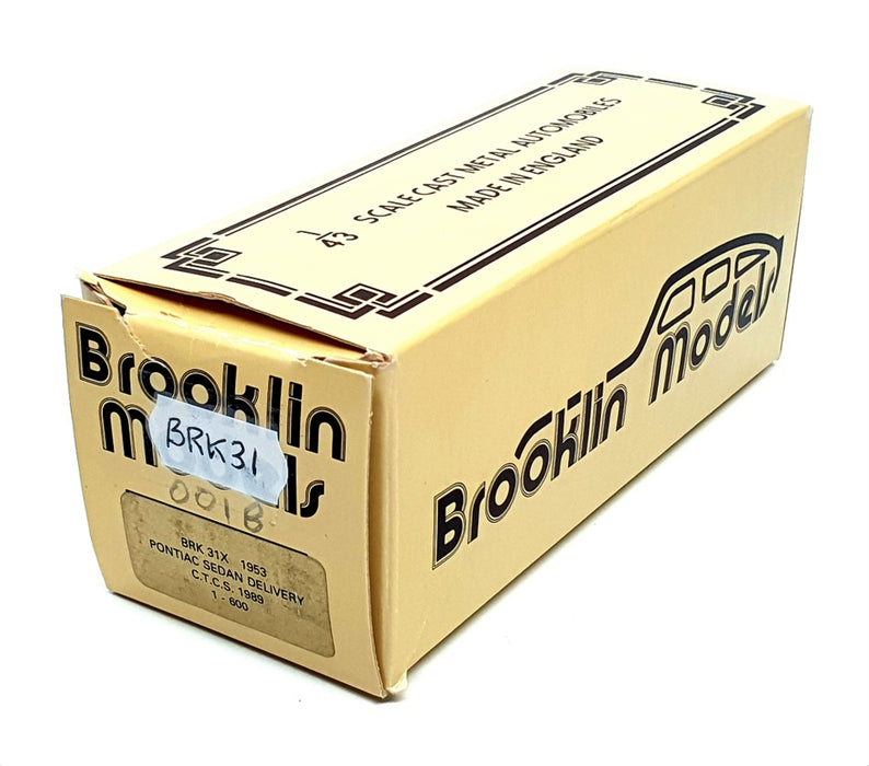 Brooklin Models 1/43 Scale BRK31 001B - 1953 Pontiac Delivery Van - 1 Of 100