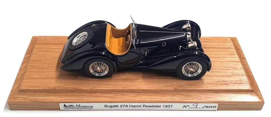 Heco Miniatures 1/43 Scale 412M - 1931 Bugatti Type 37A Hanni Roadster - Black