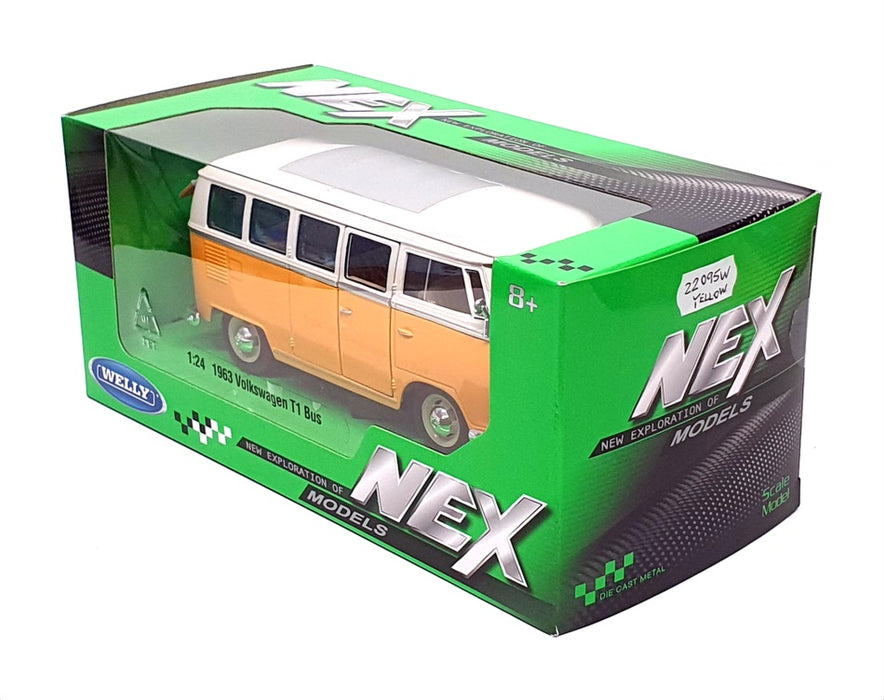 Welly NEX 1/24 Scale 22095W - 1963 Volkswagen T1 Bus - Yellow