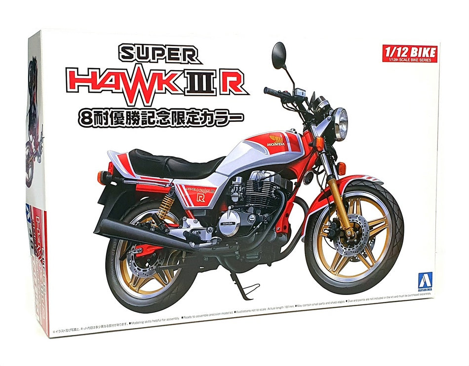 Aoshima 1/12 Scale Unbuilt Kit 054406 - Honda Super Hawk III R Motorbike
