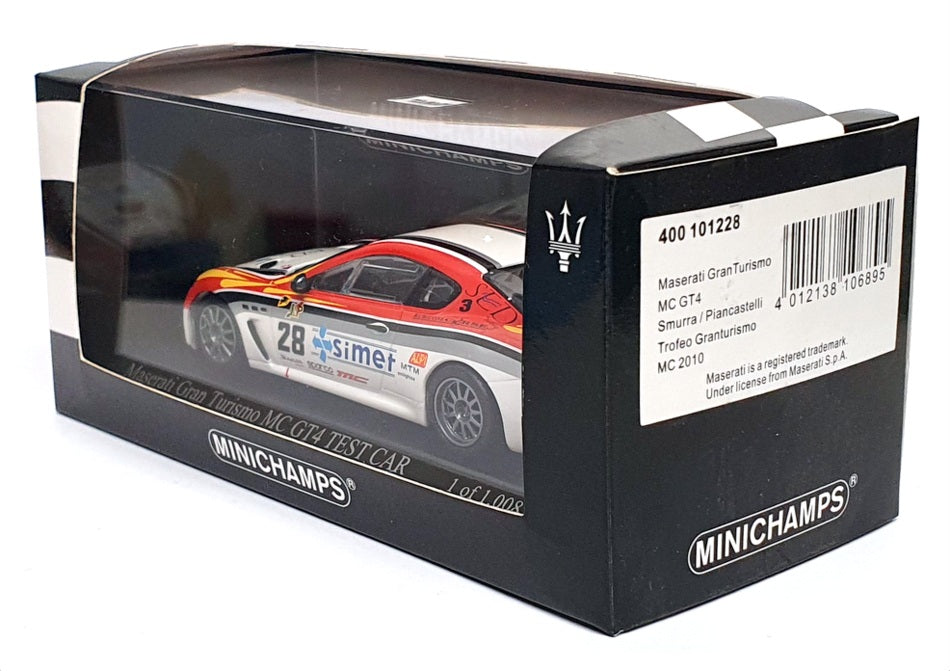 Minichamps 1/43 Scale 400 101228 - Maserati Gran Turismo MC GT4 Test Car 2010