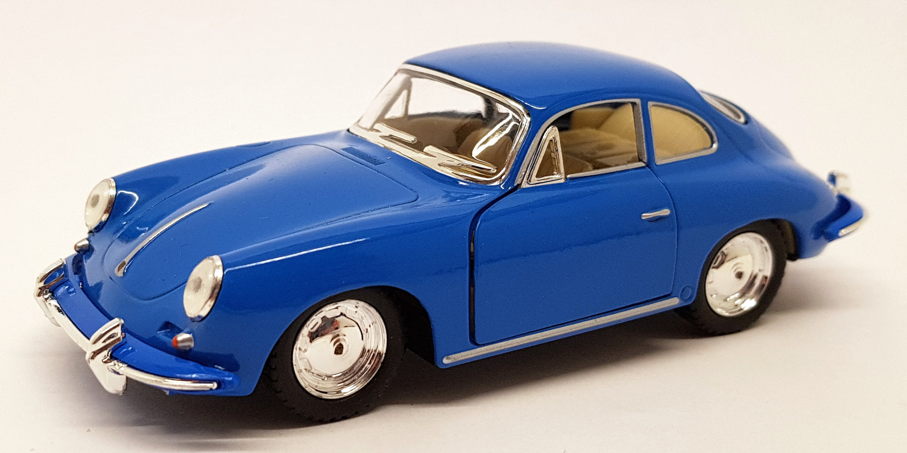 Porsche 356B Carrera 2 - Blue - Kinsmart Pull Back & Go Car