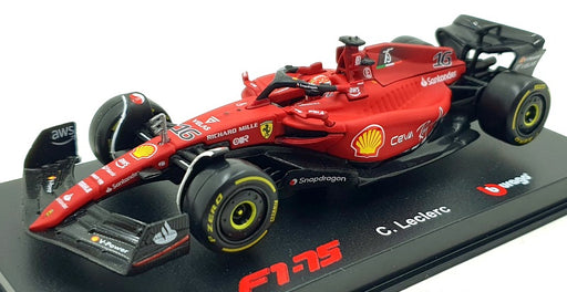 Burago 1/43 Scale 18-36831 - F1 Ferrari F1-75 2022 Charles Leclerc #16
