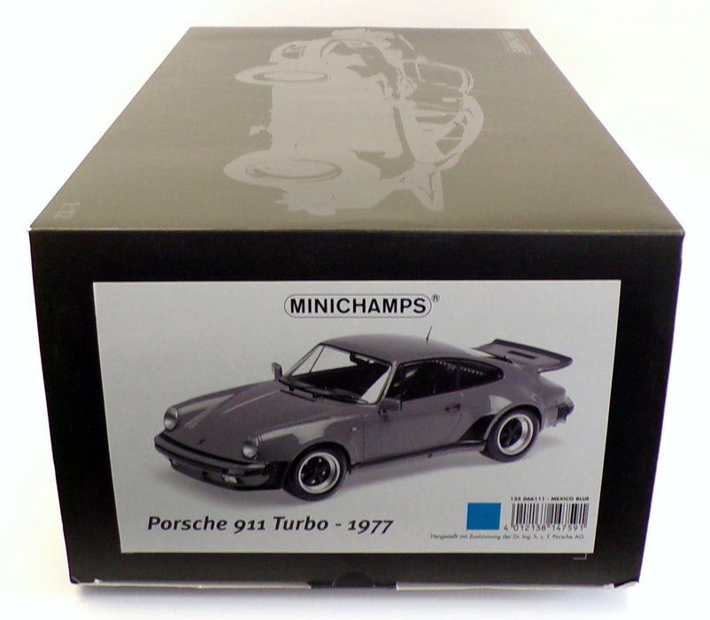 Minichamps 1/12 Scale 125 066111 - 1977 Porsche 911 Turbo - Mexico Blue