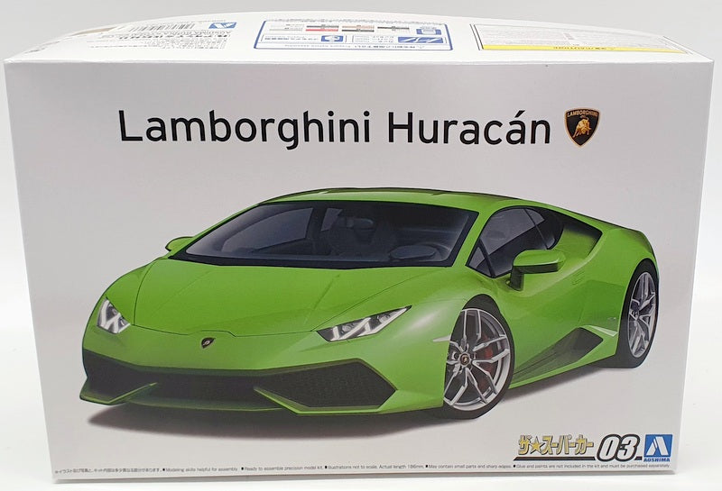 Aoshima 1/24 Scale Model Car Kit 58466 - Lamborghini Hurancan '14