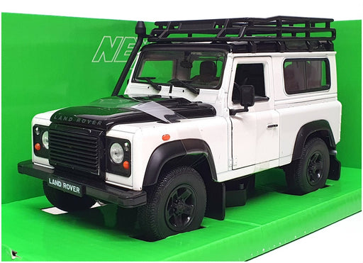 Welly NEX 1/24 Scale 22498SP-W - Land Rover Defender - White/Black