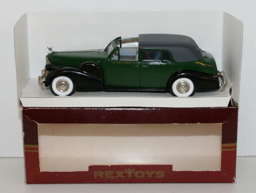 REXTOYS 1/43 - CADILLAC V16 1938-1940 COUPE DE VILLE - GREEN & BLACK
