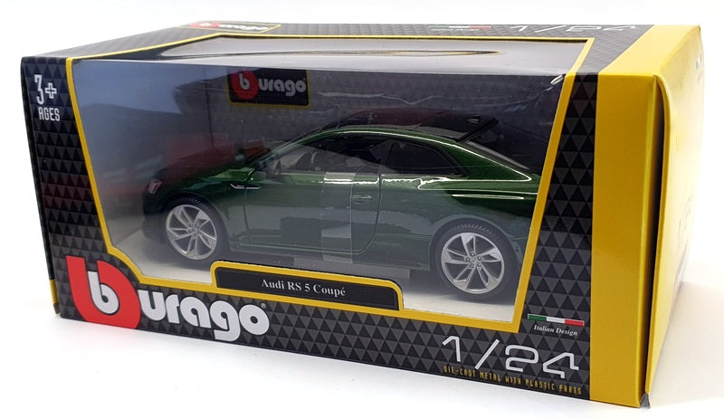 Burago 1/24 Scale Model Car 21090 - Audi RS 5 Coupe - Met Green