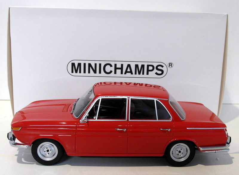 Minichamps 1/18 Scale Resin - 107 024001 BMW 1800 Ti 1965 Red