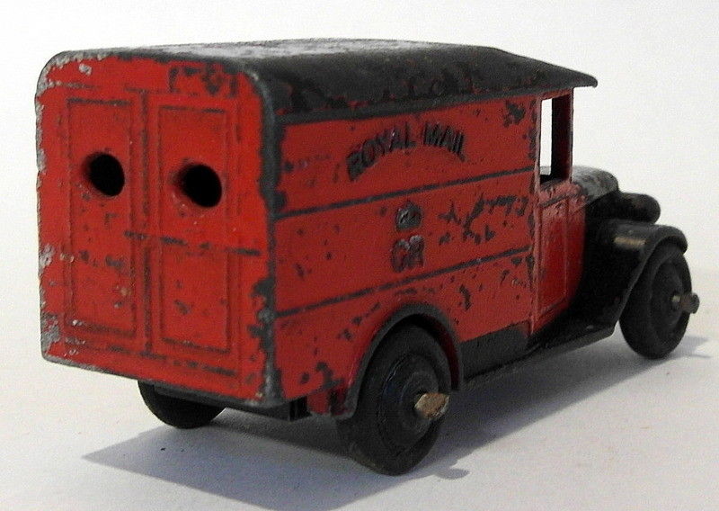Vintage Dinky 34B - Postal Van Royal Mail - Red Black Tyres
