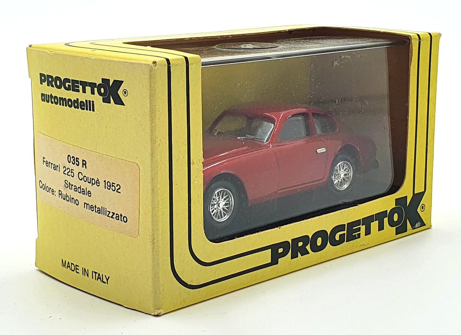 ProgettoK 1/43 Scale 035R - 1952 Ferrari 225 Coupe - Metallic Red