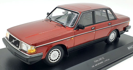 Minichamps 1/18 Scale Diecast 155 171406 - Volvo 240 GL 1986 - Dark Red Met