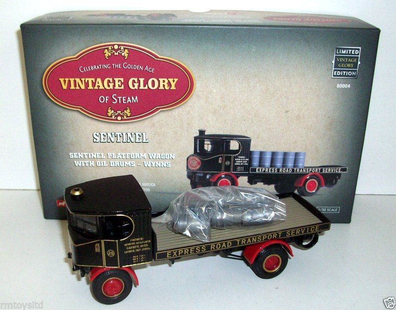 CORGI 1/50 - 80004 SENTINEL PLATFORM WAGON WITH OIL DRUMS - WYNNS