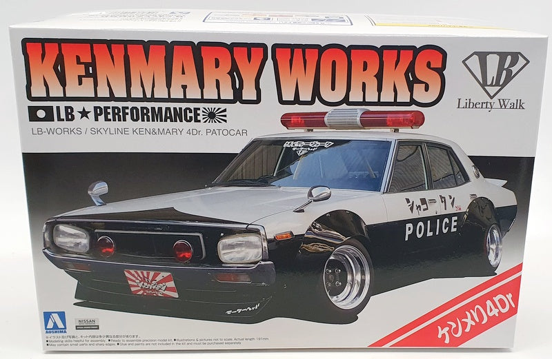 Aoshima 1/24 Scale Model Car Kit 10686 - Nissan Skyline Ken & Mary Patrol Car