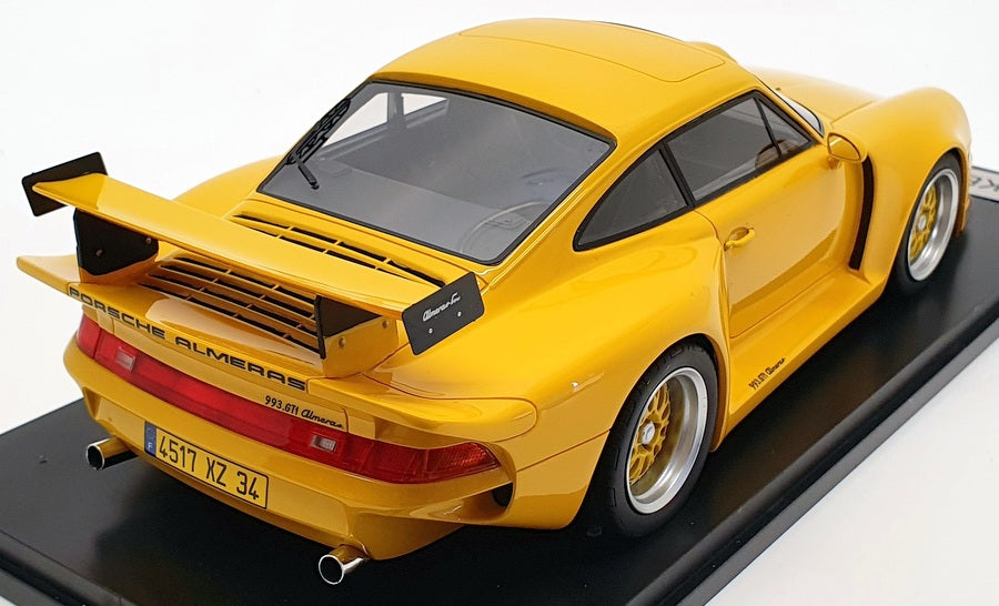 Kess Models 1/18 Scale Model KE18004B - Porsche 911 993 GT1 Aimeras - Yellow