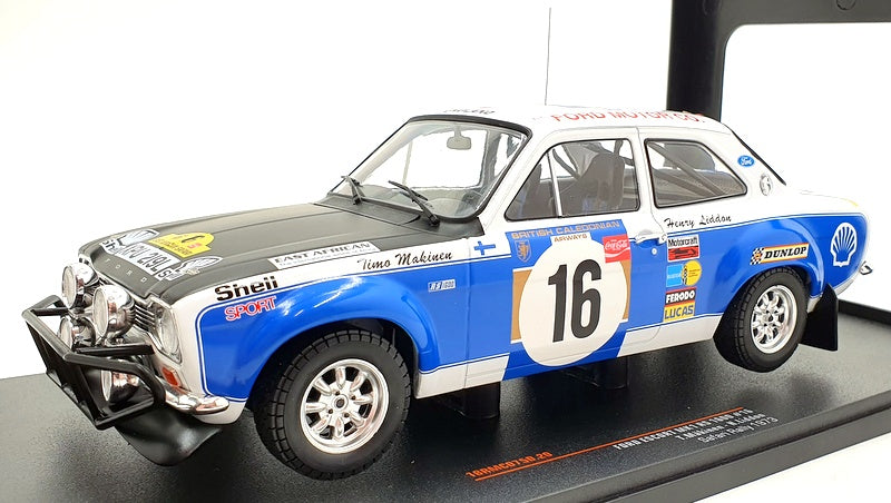 IXO 1/18 Scale 18RMC075D - Ford Escort MK1 RS 1600 #16 Safari 1973 T.Makinen