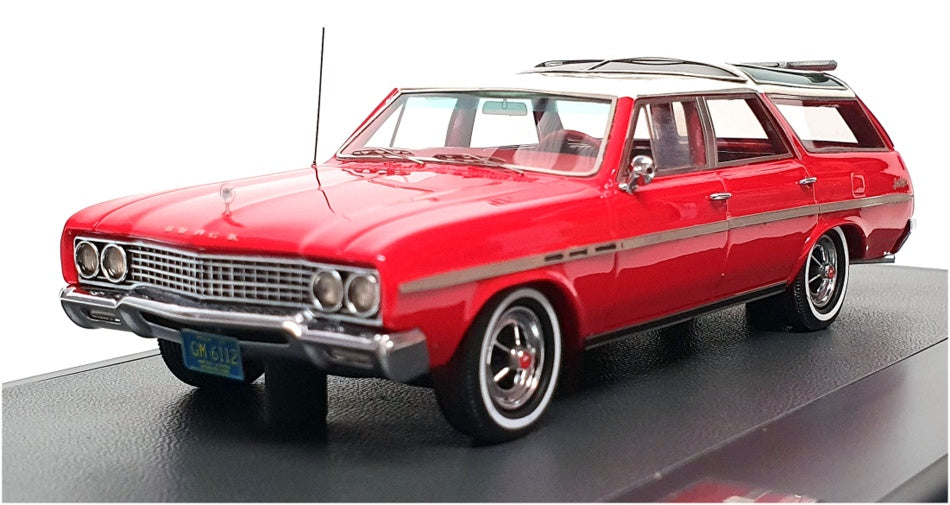Matrix 1/43 Scale MX20206-112 - 1965 Buick Sport Wagon - White/Red