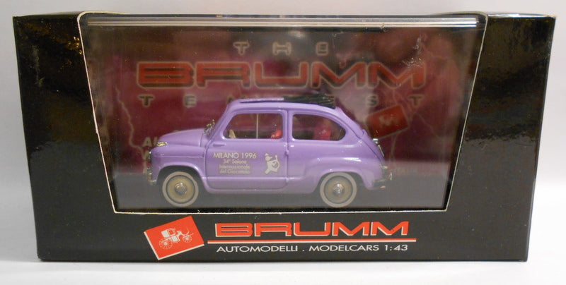 Brumm 1/43 Scale Metal Model - R249 FIAT 600 1956 34.SALONE INTERNAZIONALE 1996