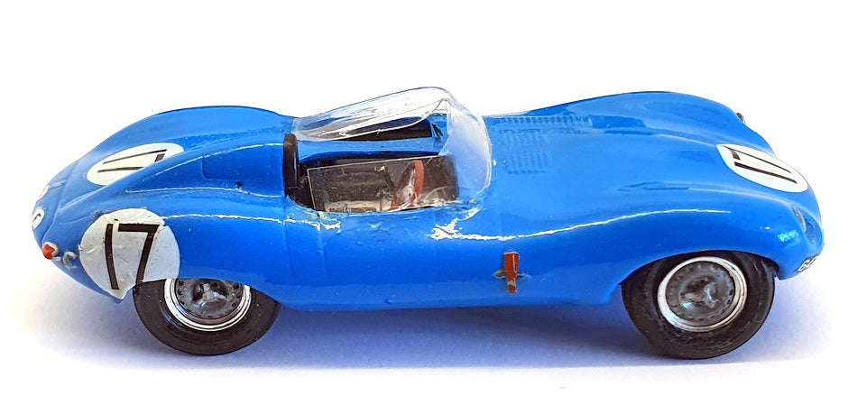 Provence Moulage 1/43 Scale Built Kit 14406 - Jaguar D Type Race Car - #17 Blue