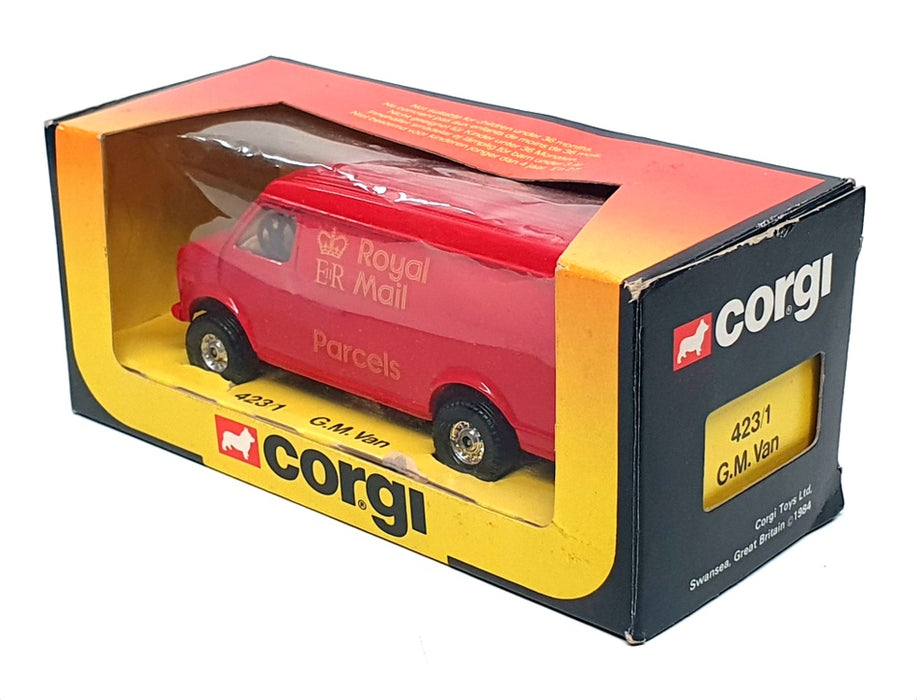 Corgi Appx 11cm Long Diecast 423/1 - GM Van Royal Mail - Red