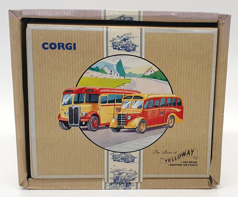 Corgi 1/50 Scale Diecast 97063 - Bedford OB Coach & AEC Regal - Yelloway