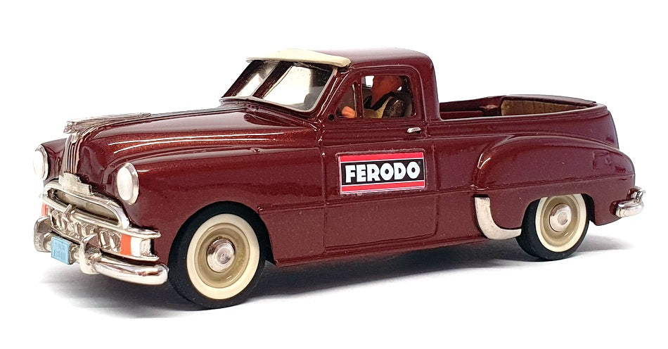 R&J Miniatures 1/43 Scale RJM001 - 1949 Pontiac Pick Up Ferodo - Met Brown