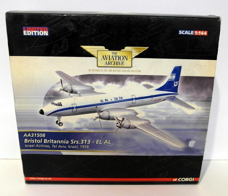 Corgi 1/144 Scale - AA31508 Bristol Britannia Srs.313 EL AL Isael Airlines 1958