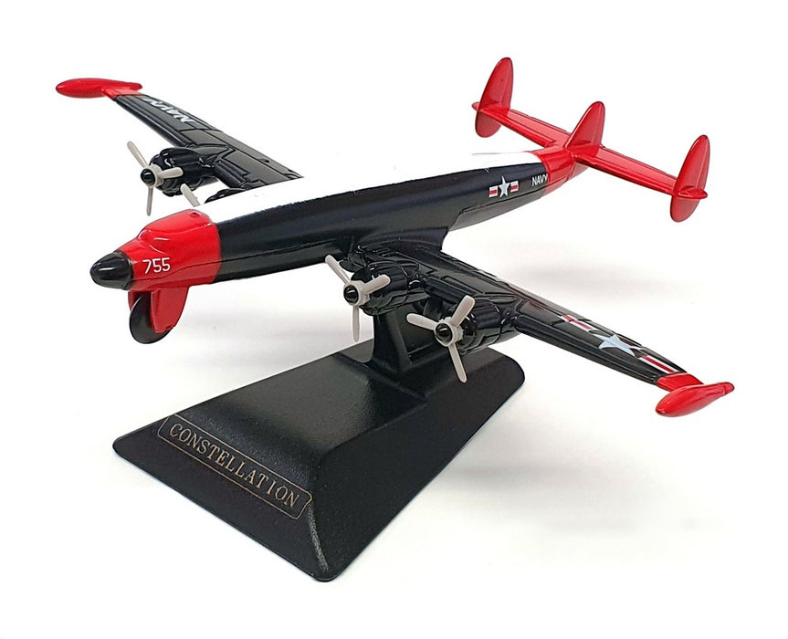Motormax Sky Wings 1/100 Scale 77013 - Constellation Aircraft - Black/White/Red