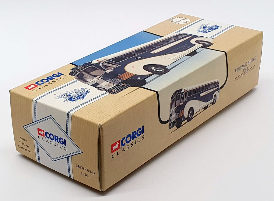 Corgi 1/50 Scale Diecast 98462 - Yellow Coach 743 - Greyhound Lines