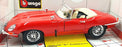 Burago 1/18 Scale Diecast 18-12009 - Jaguar E Type Cabriolet 1961 - Red