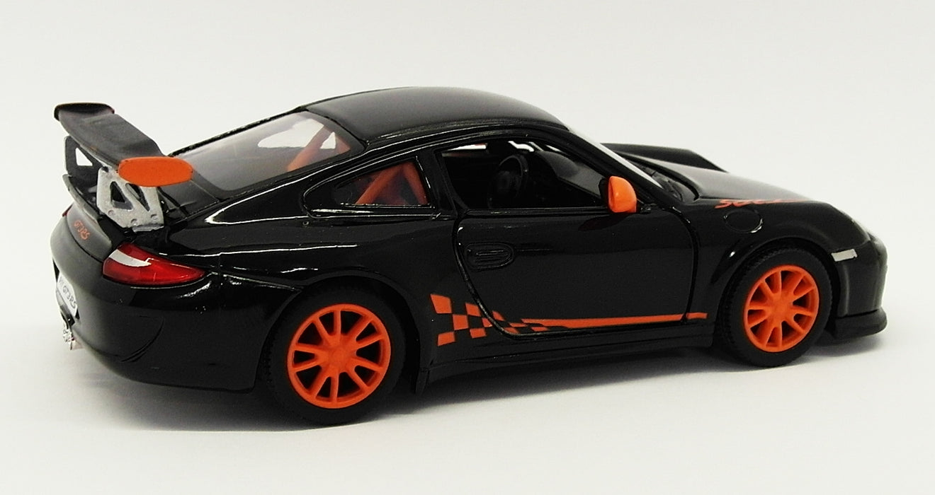 2010 Porsche 911 GT3 RS Black - Kinsmart Pull Back & Go Metal Model Car