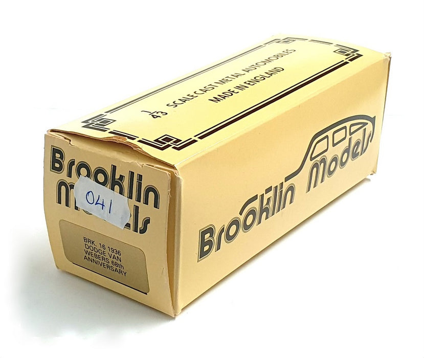 Brooklin Models 1/43 Scale BRK16 041 - 1935 Dodge Van Weber's 1 Of 68